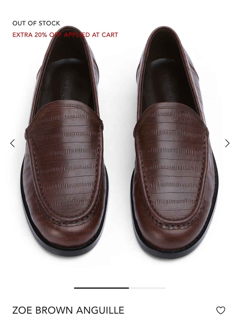 Tony Bianco ZOE BROWN ANGUILLE Brown Leather Slip-On Loafers - Picture 3 of 5